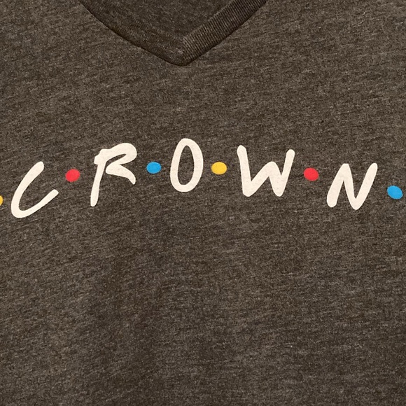 Source Unknown Tops - CROWN Soft V-Neck Top, Short Sleeve, 21” Pit to Pit, 28” Length Red Blue Gray